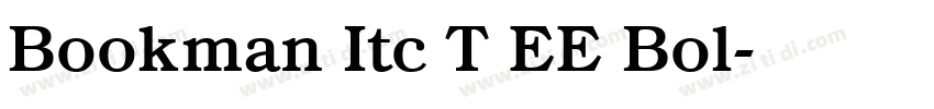 Bookman Itc T EE Bol字体转换